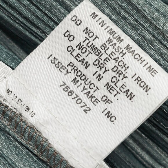 Pleats Please Issey Miyake Sage Green Grey Open-Front Cardigan - Picture 7 of 7